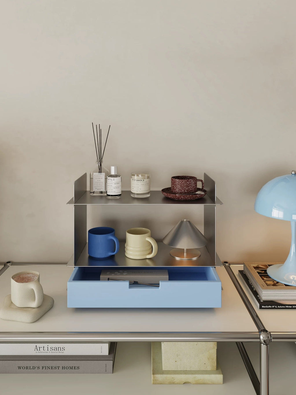 Bauhaus Pastel Desk Shelf