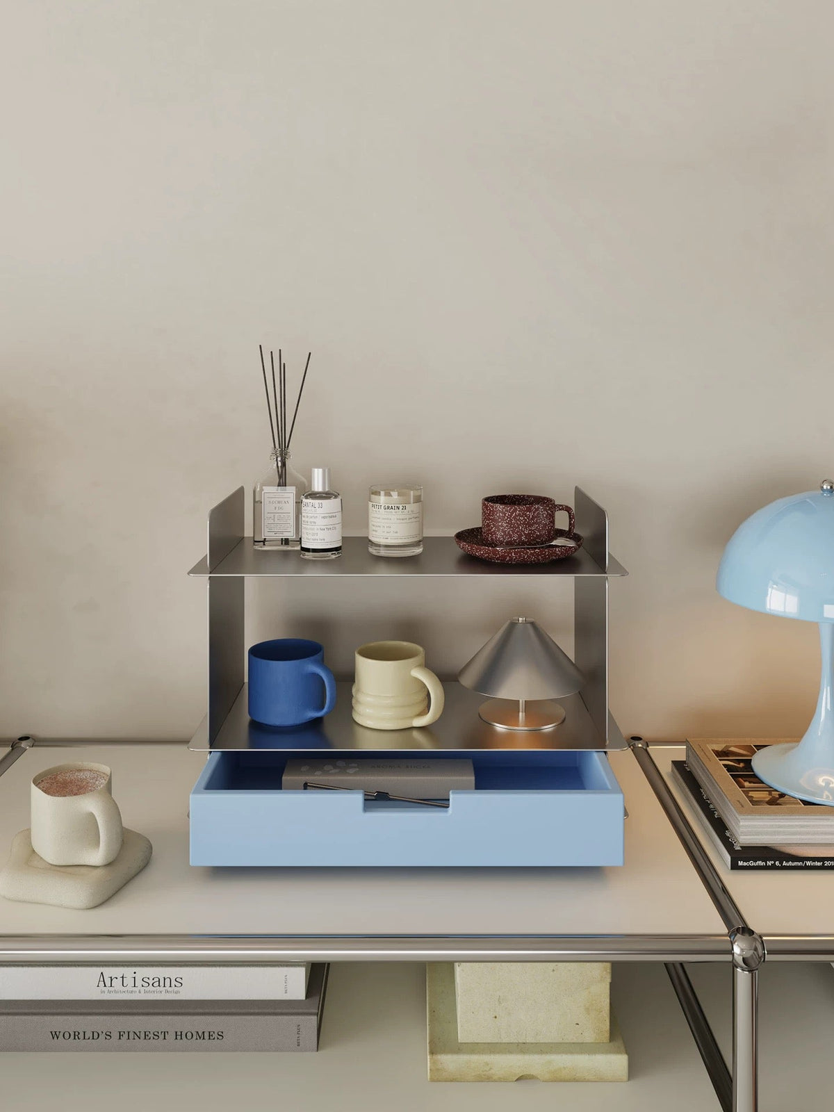 Bauhaus Pastel Desk Shelf