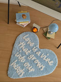 Heart Shaped Typography Rug