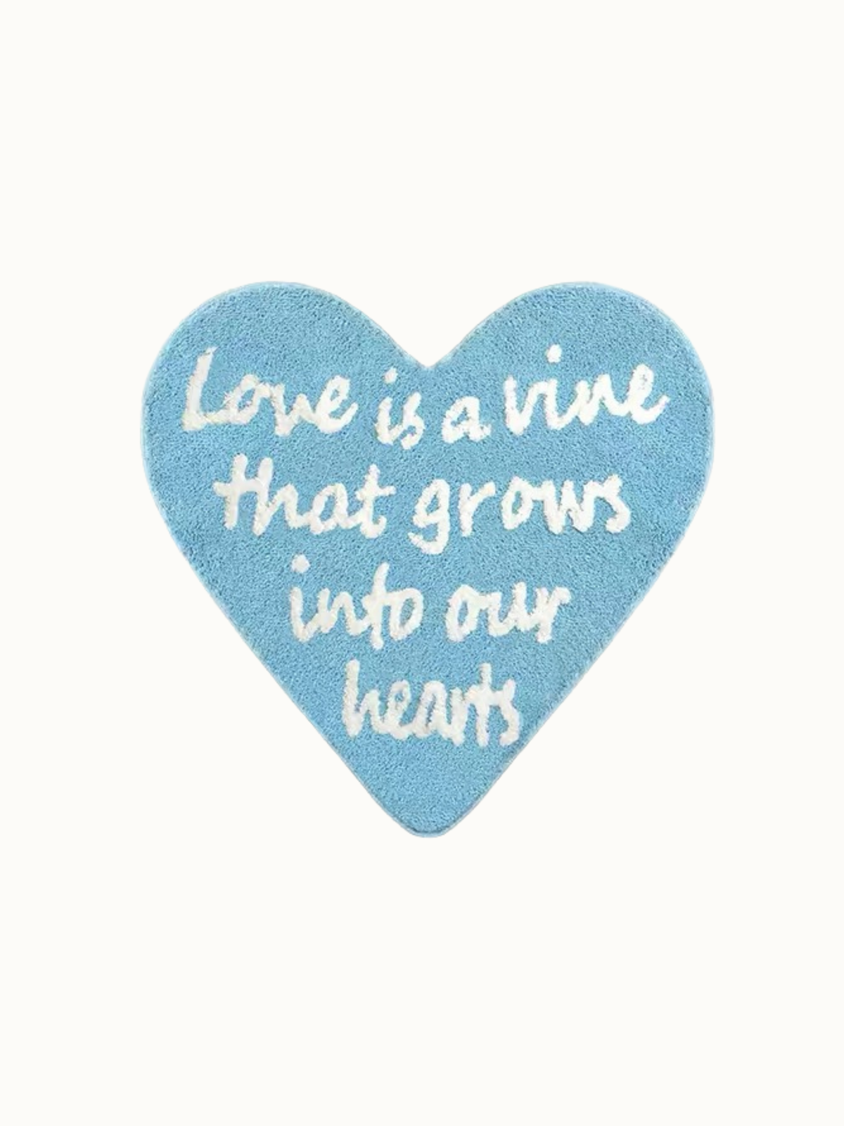Heart Shaped Typography Rug