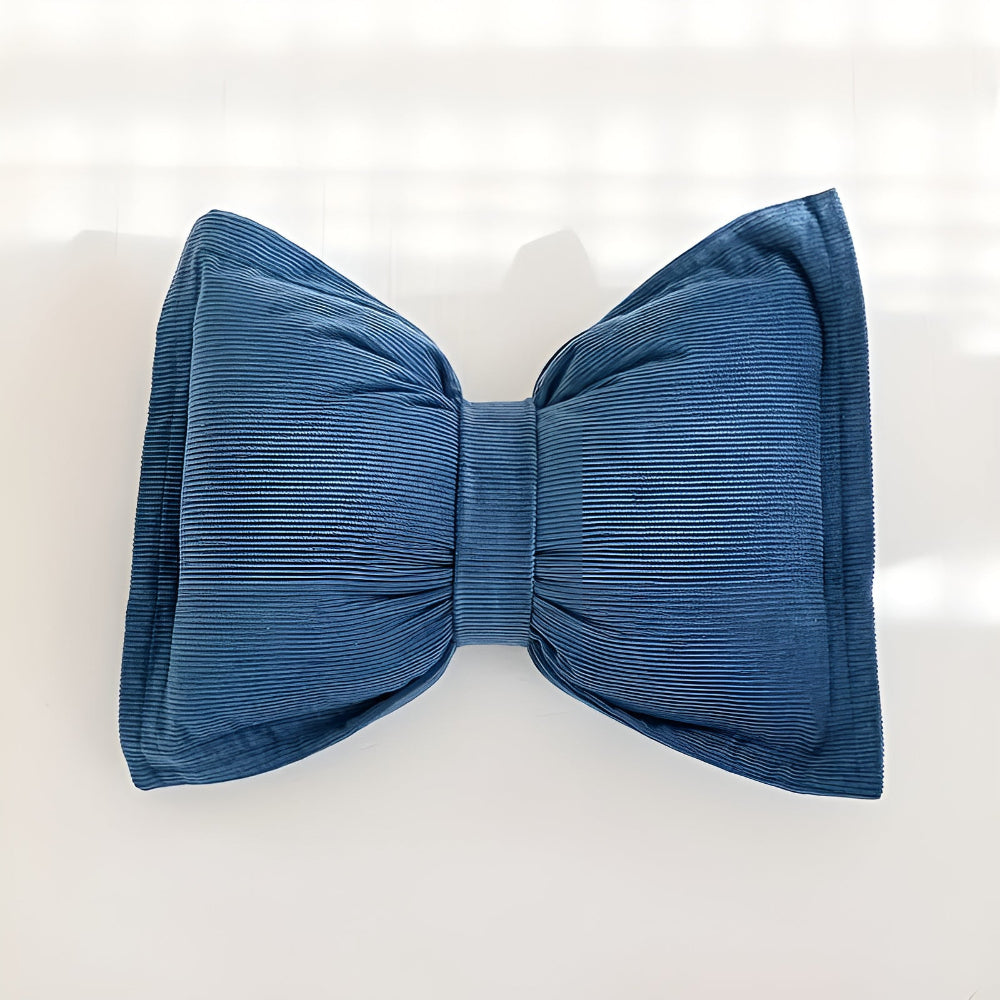 Bowknot Decorative Cushion Pillow Denim Ribbon