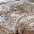 Blush Floral Cotton Comforter – Ruffles & Lace Trim