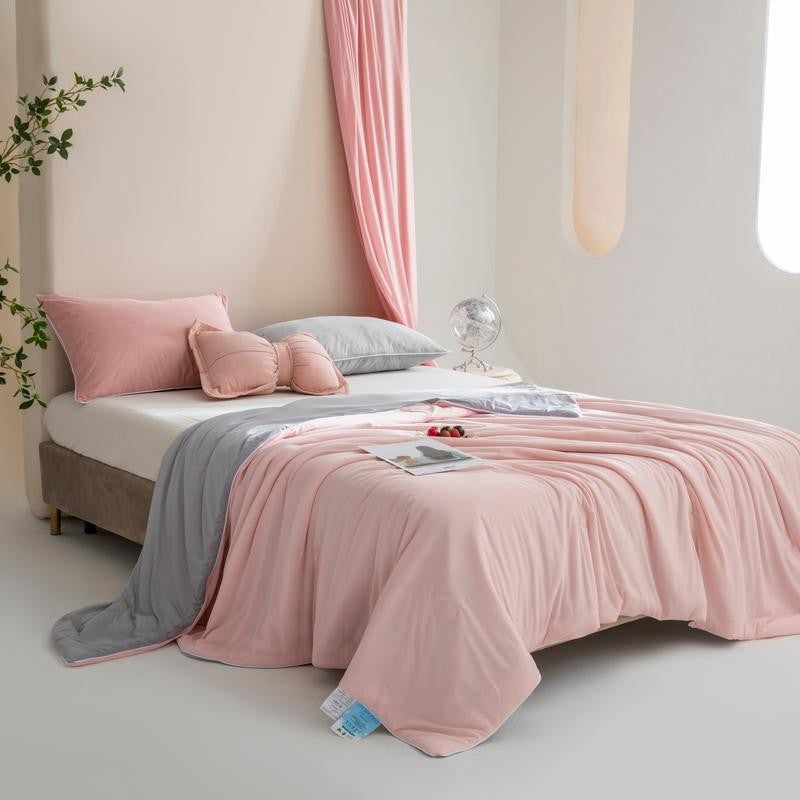 Pink Blush Cooling Silk Summer Quilt