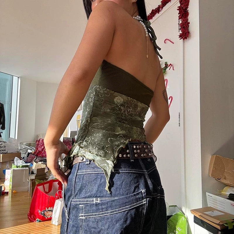 Cottagecore Vintage Halter Top