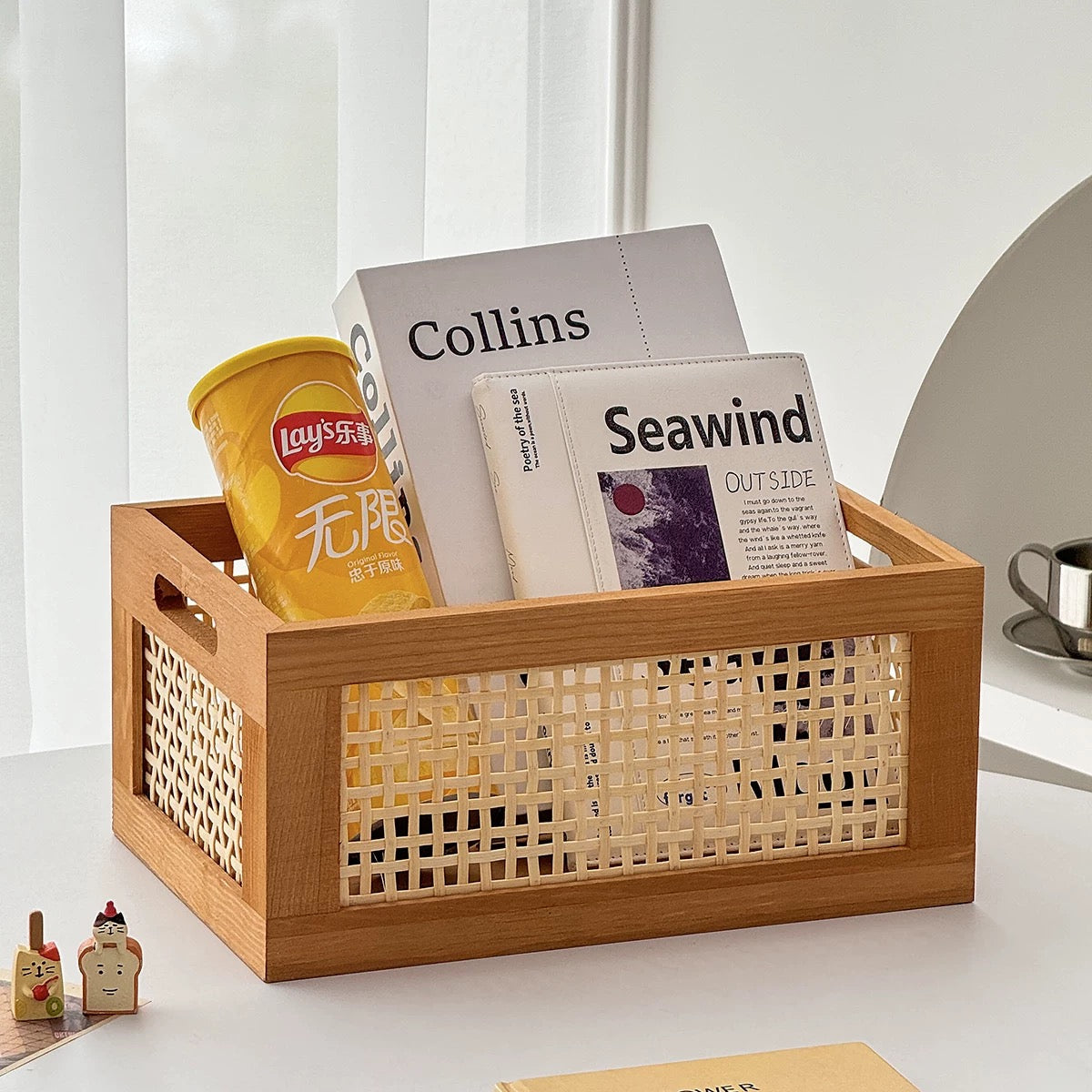 Retro Wood Storage Box M 35 x 25 x 16 cm (13.7 x 9.8 x 6.2 in)