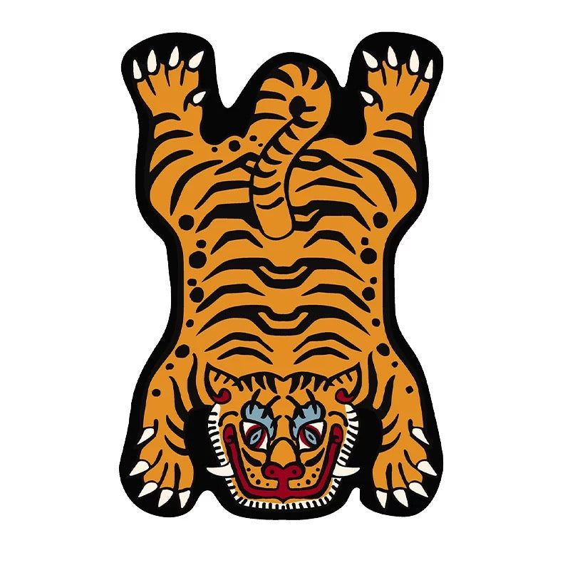 Boho Tiger Rug Yellow