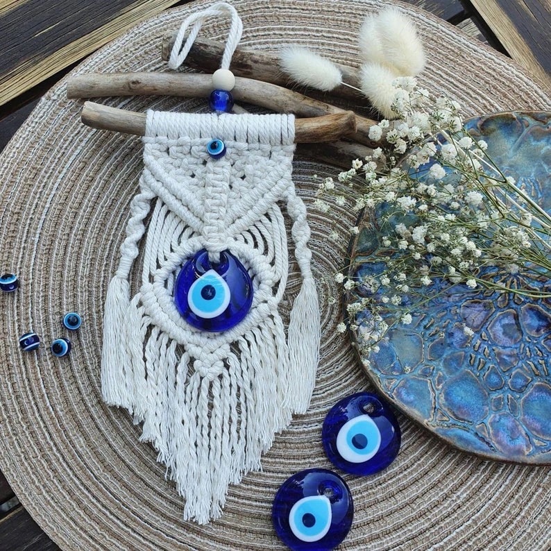 Evil Eye Macrame Wall Hanging B