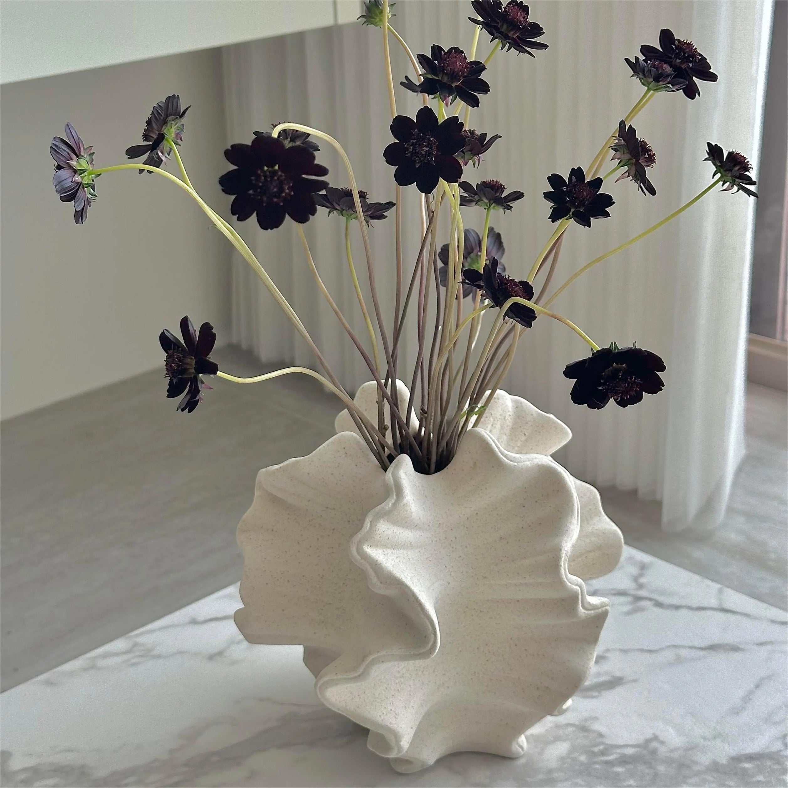 Minimalist Coral Ceramic Vase