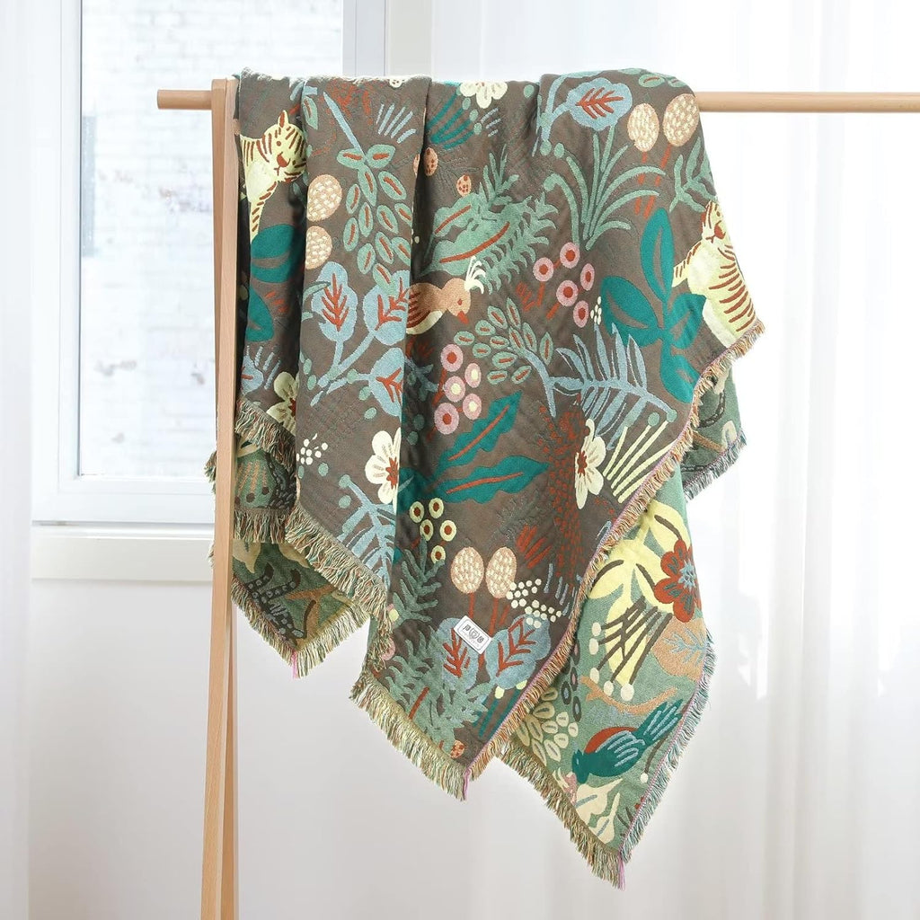 Jungle Tiger Reversible Throw Blanket