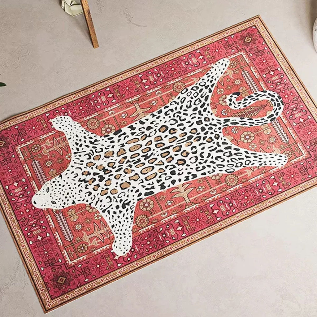 Boho Leopard Print Carpet