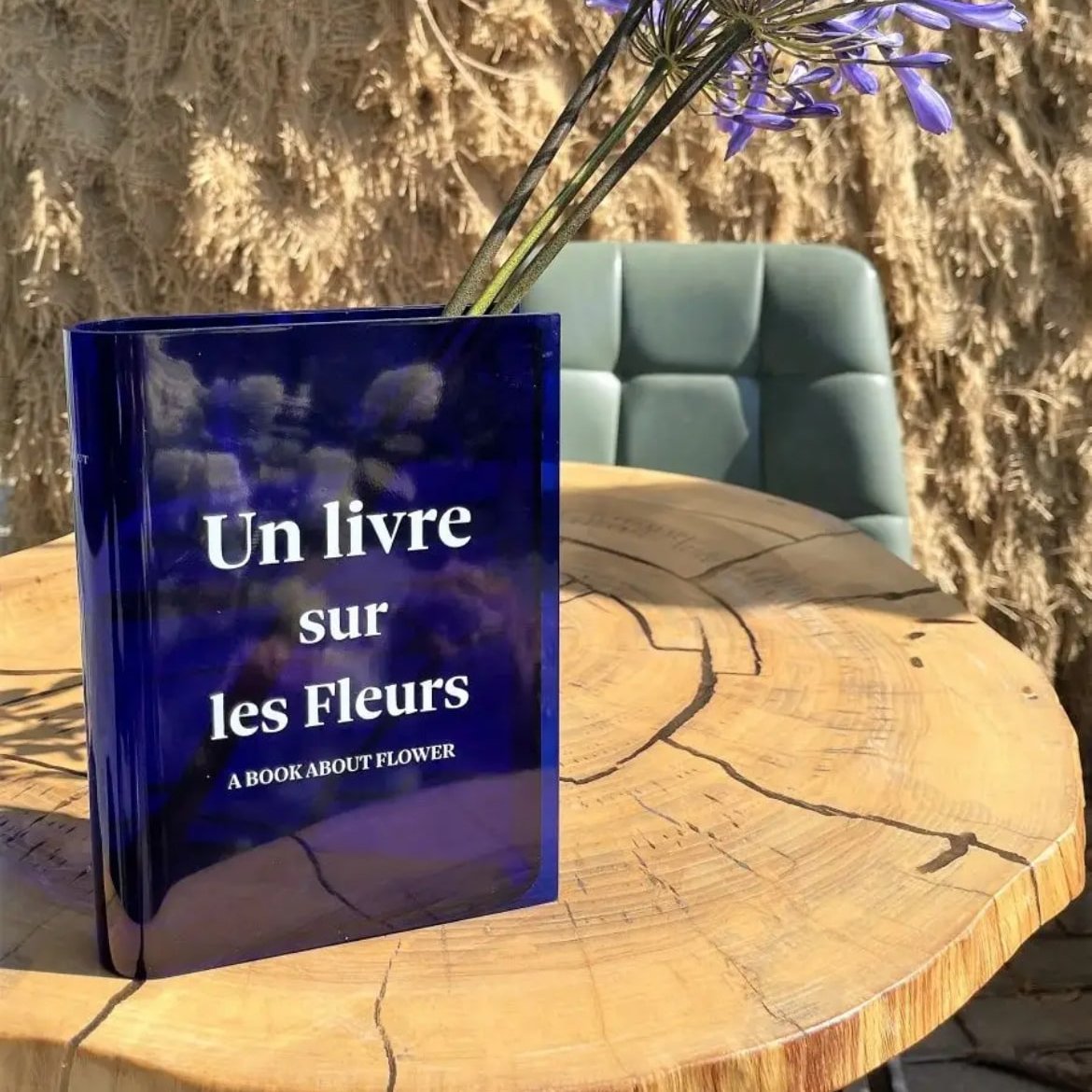 Translucent Book Vase Blue