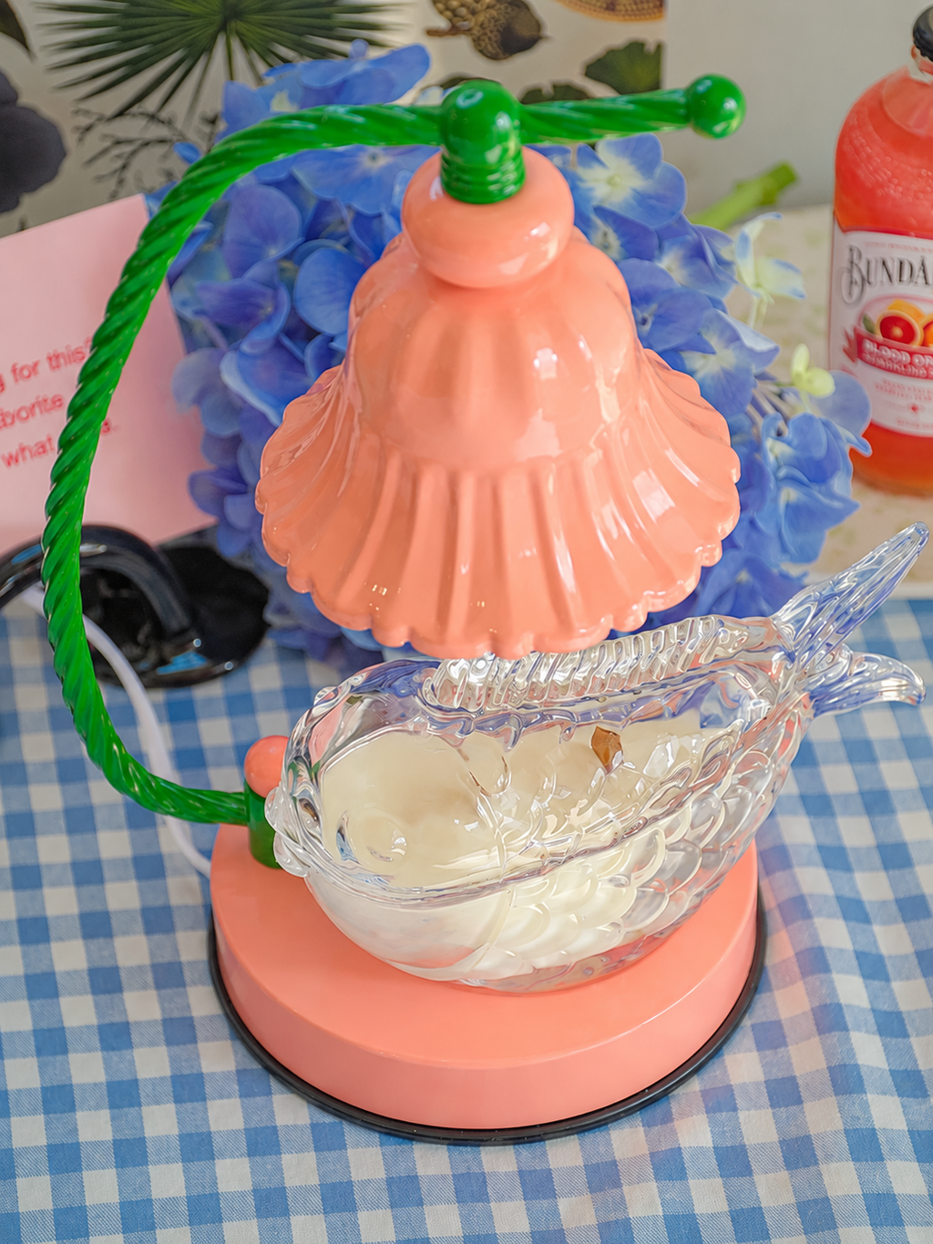 Pink Flower Candle Warmer Lamp