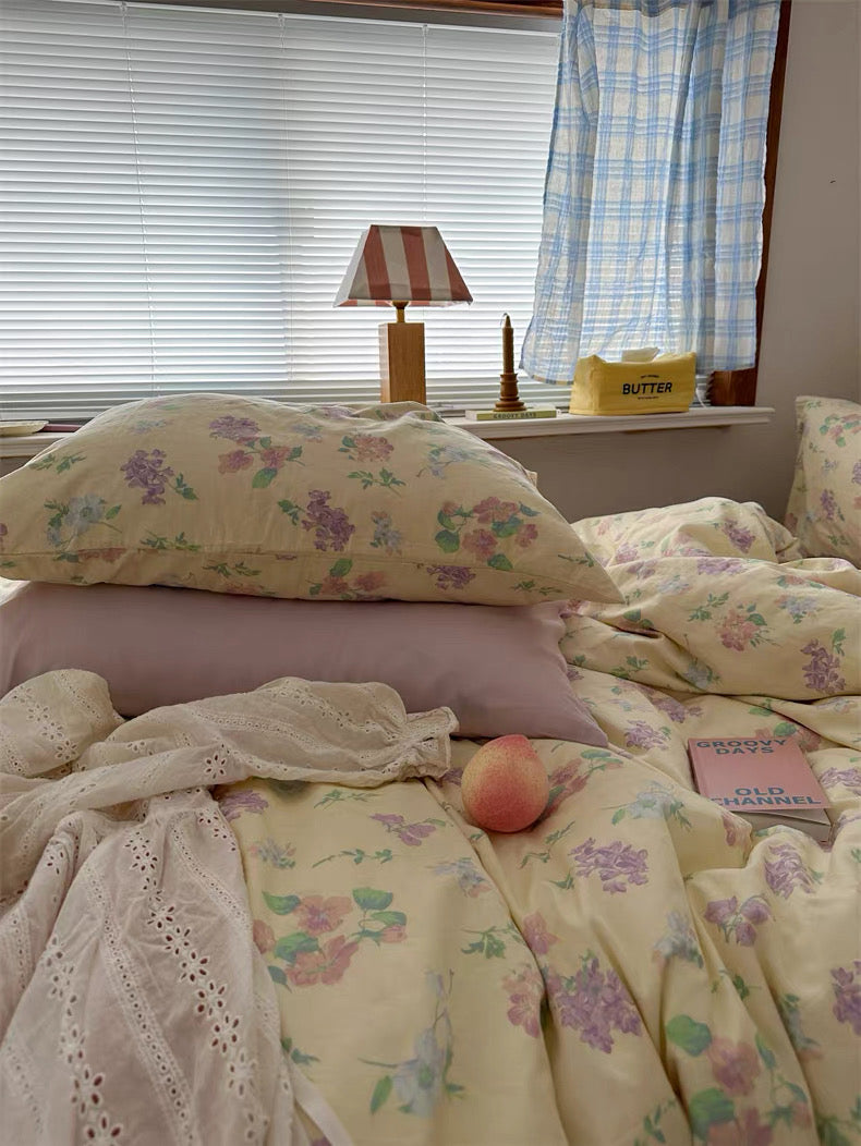 Grandmillennial Aesthetic Floral Duvet Cover Set