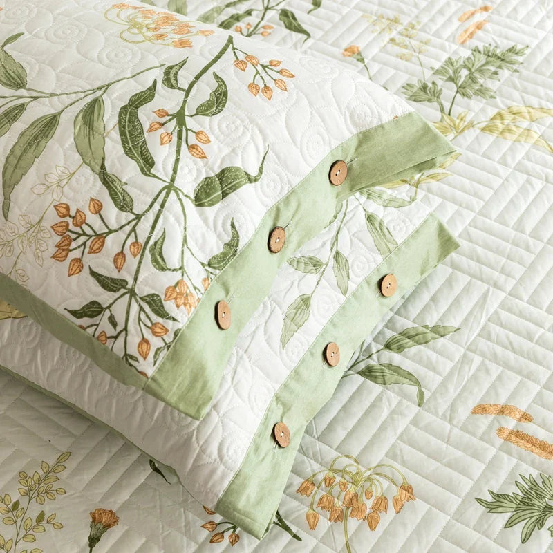 Floral Quilted Bedspread
