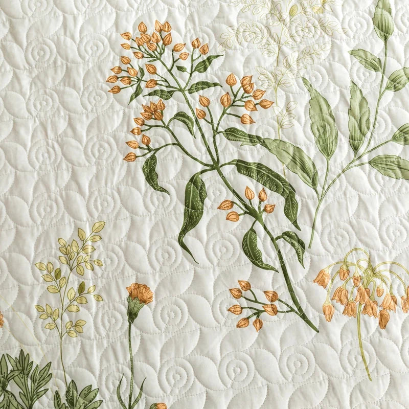 Floral Quilted Bedspread