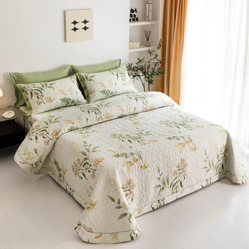 Floral Quilted Bedspread