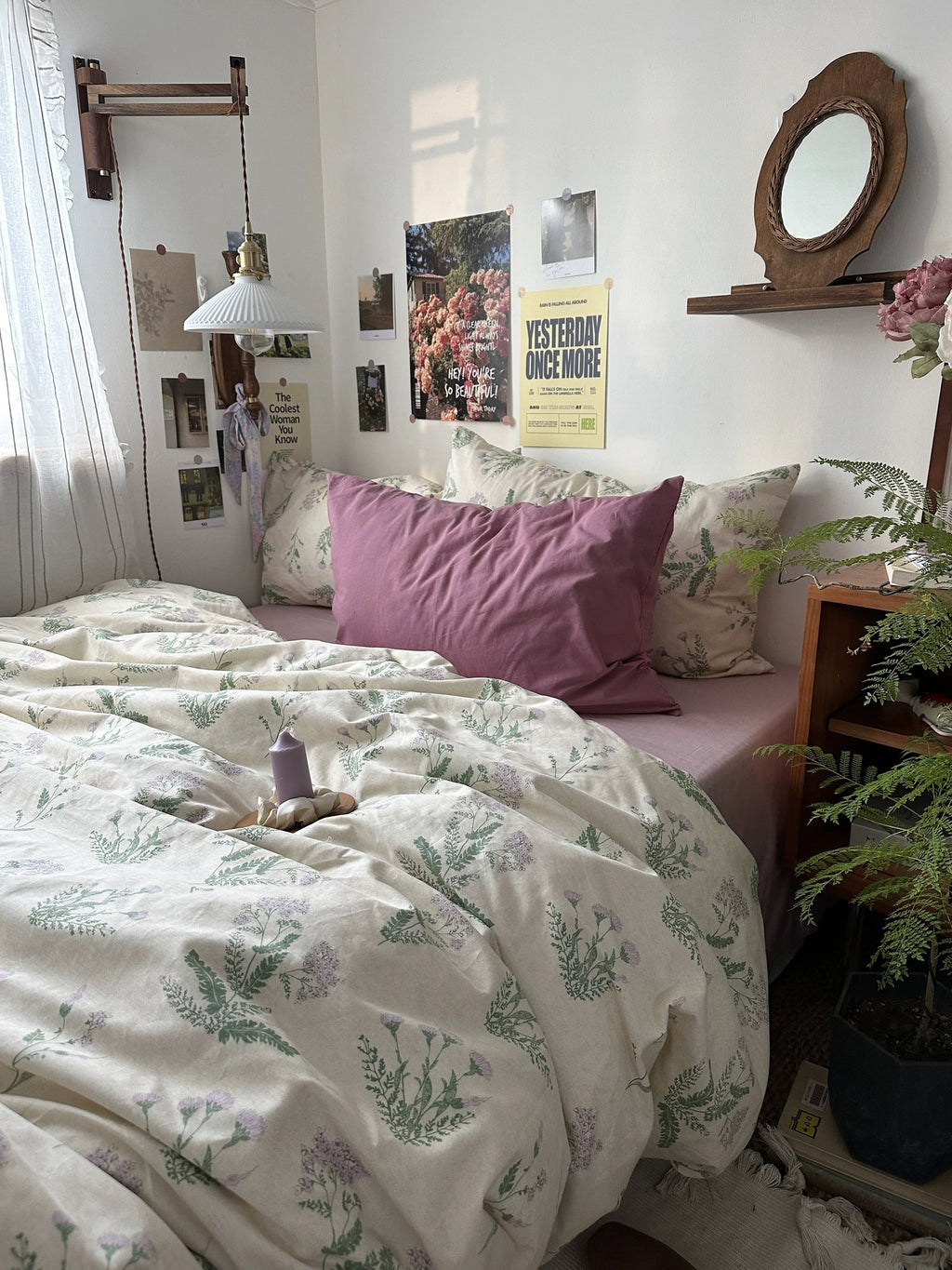 Garden Inspired Lilac Duvet Cover Set