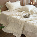 Bow Ruffle Cotton Comforter – Lightweight & Girly Style