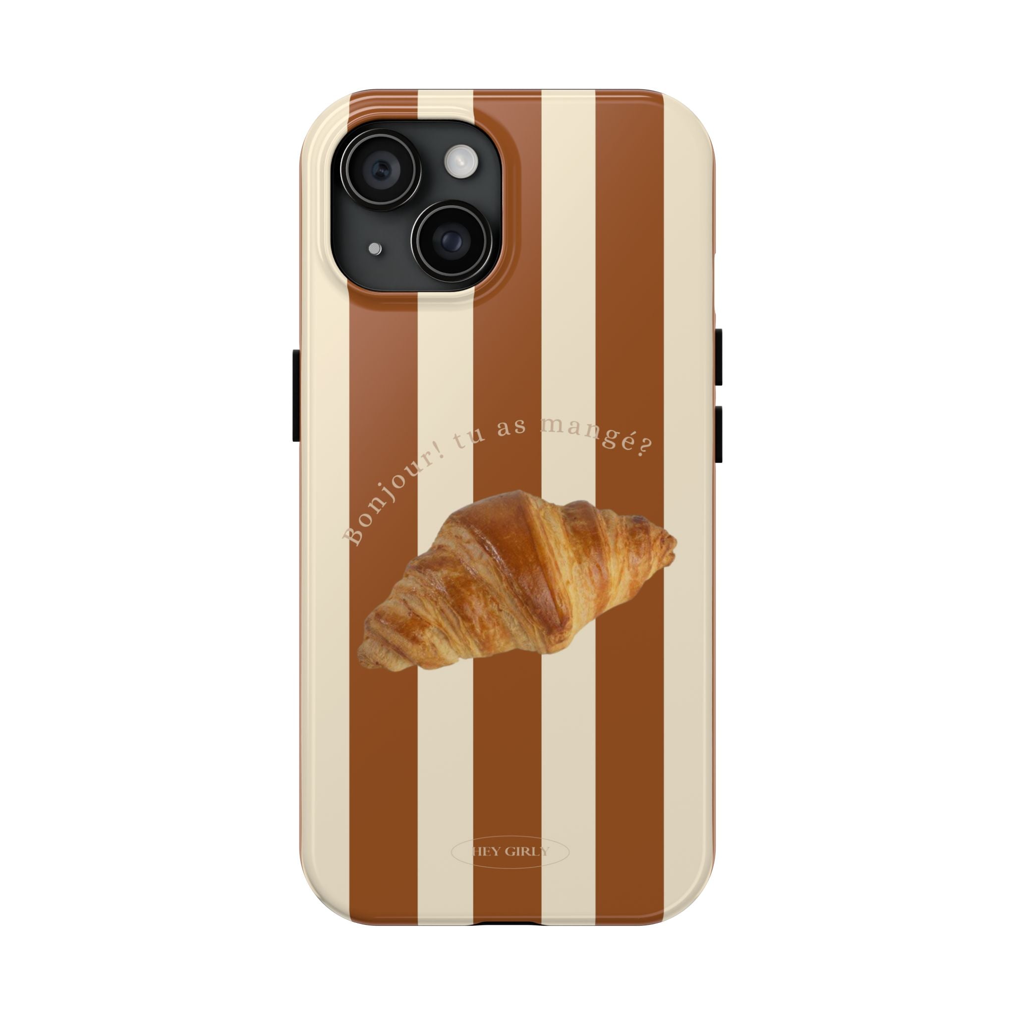 French Croissant Striped iPhone Case