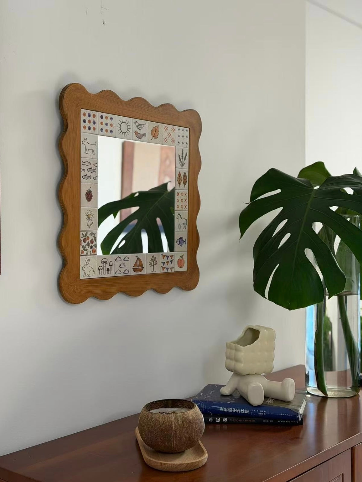 Cottagecore Scalloped Mirror