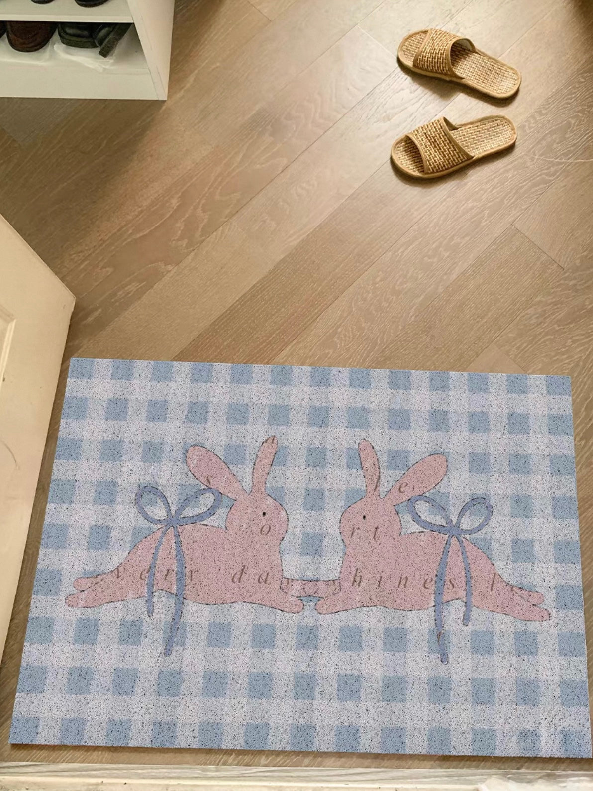 Coquette Checkered Door Mat