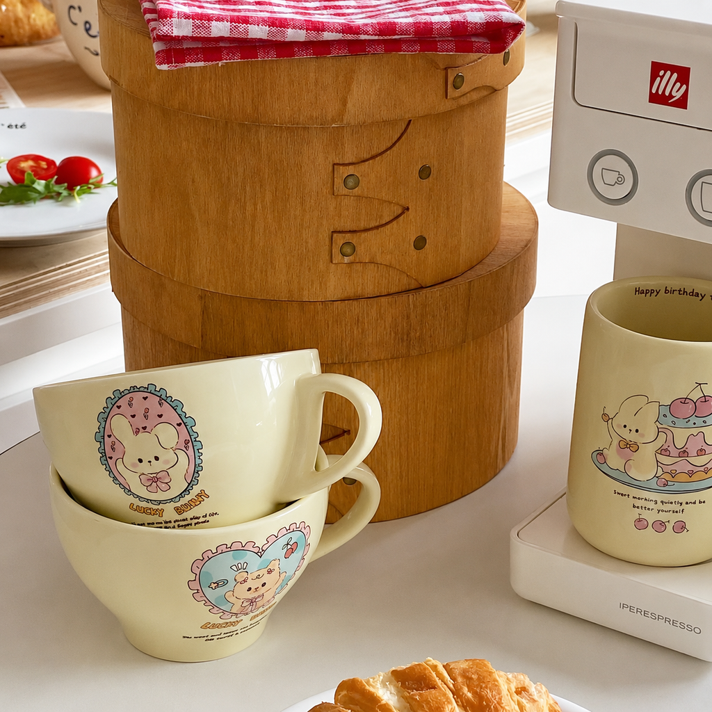Bunny & Bear Kawaii Mug