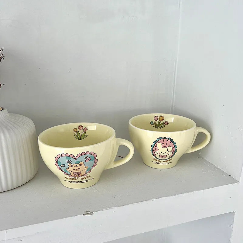 Bunny & Bear Kawaii Mug