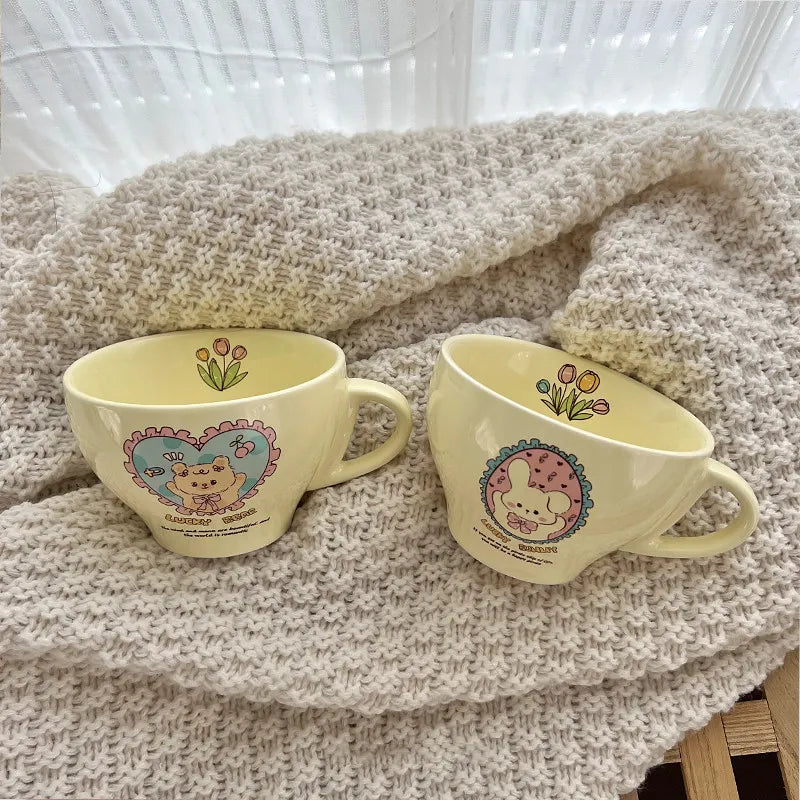 Bunny & Bear Kawaii Mug