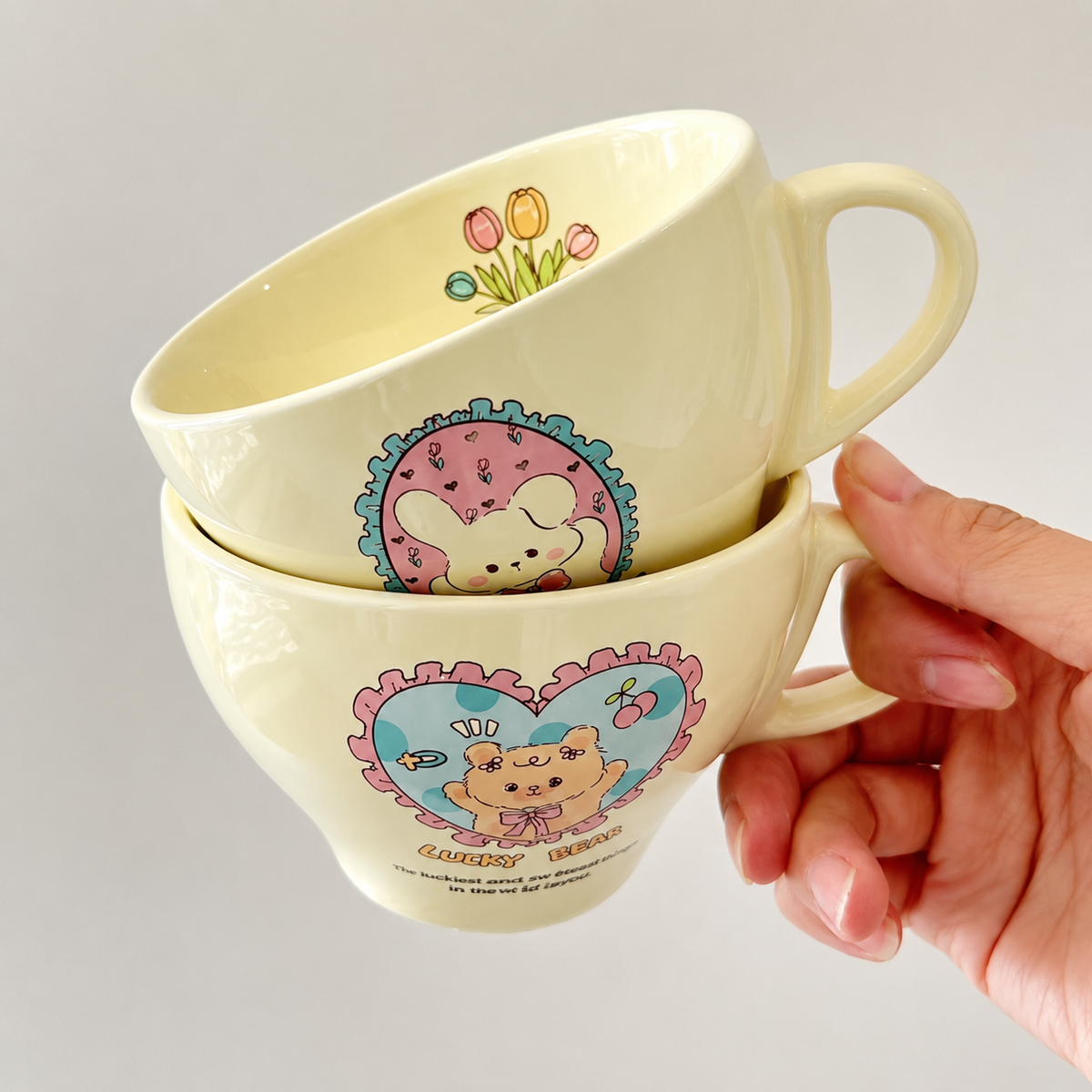 Bunny & Bear Kawaii Mug