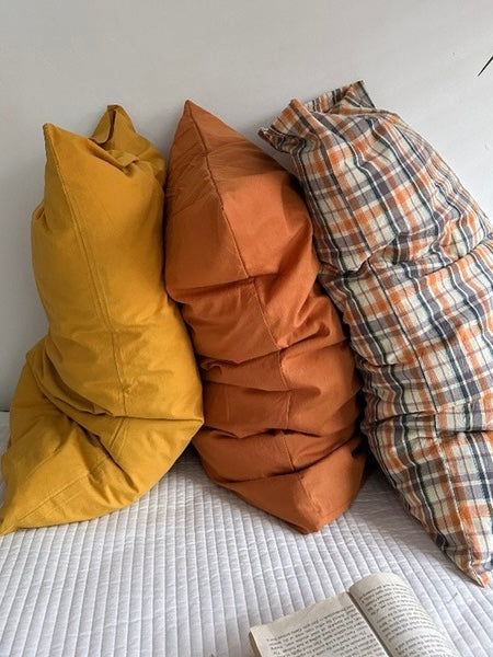 Terracotta Plaid Pillowcase