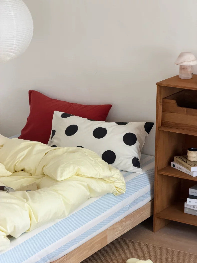 Butter Yellow Cotton Duvet Cover Set