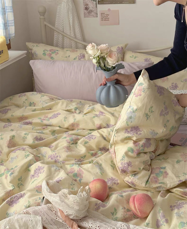 Grandmillennial Aesthetic Floral Duvet Cover Set