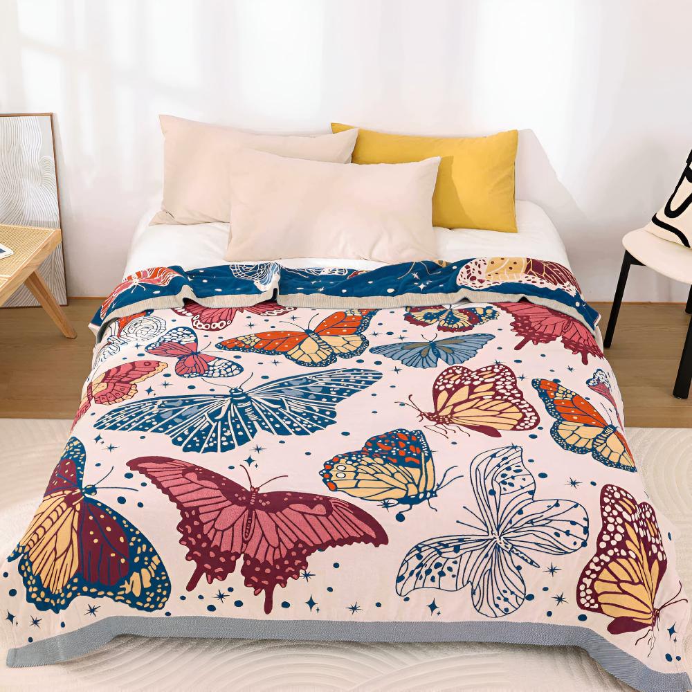 Butterfly Cotton Blanket - Couch Cover