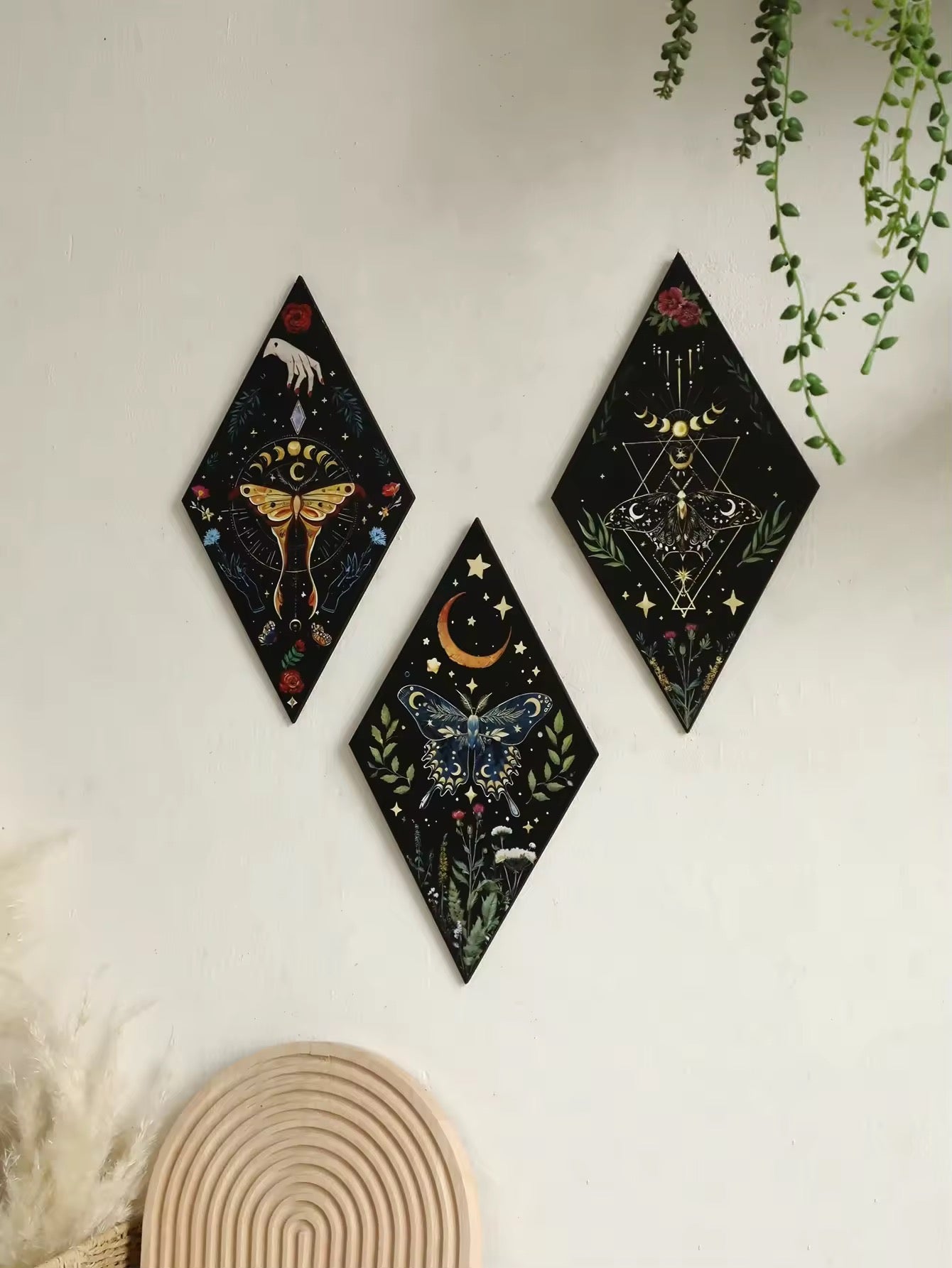 Butterfly Witchy Wall Decor B Set 3 pcs