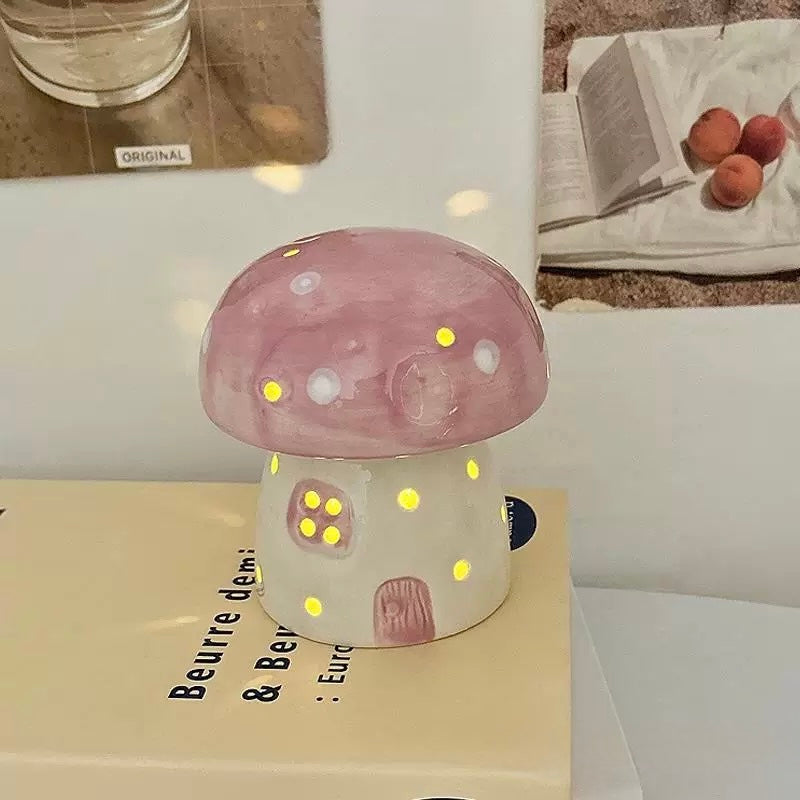 Cottagecore Mushroom Night Light Purple