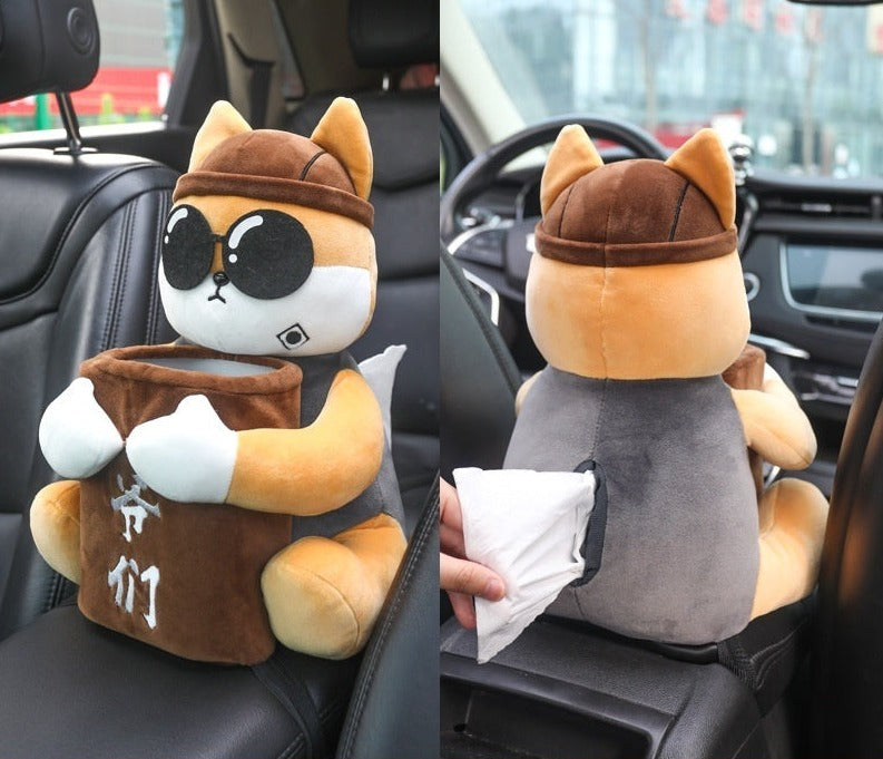 Woof™ - 3 in 1 Car Tissue, Trash and Storage Box Ace