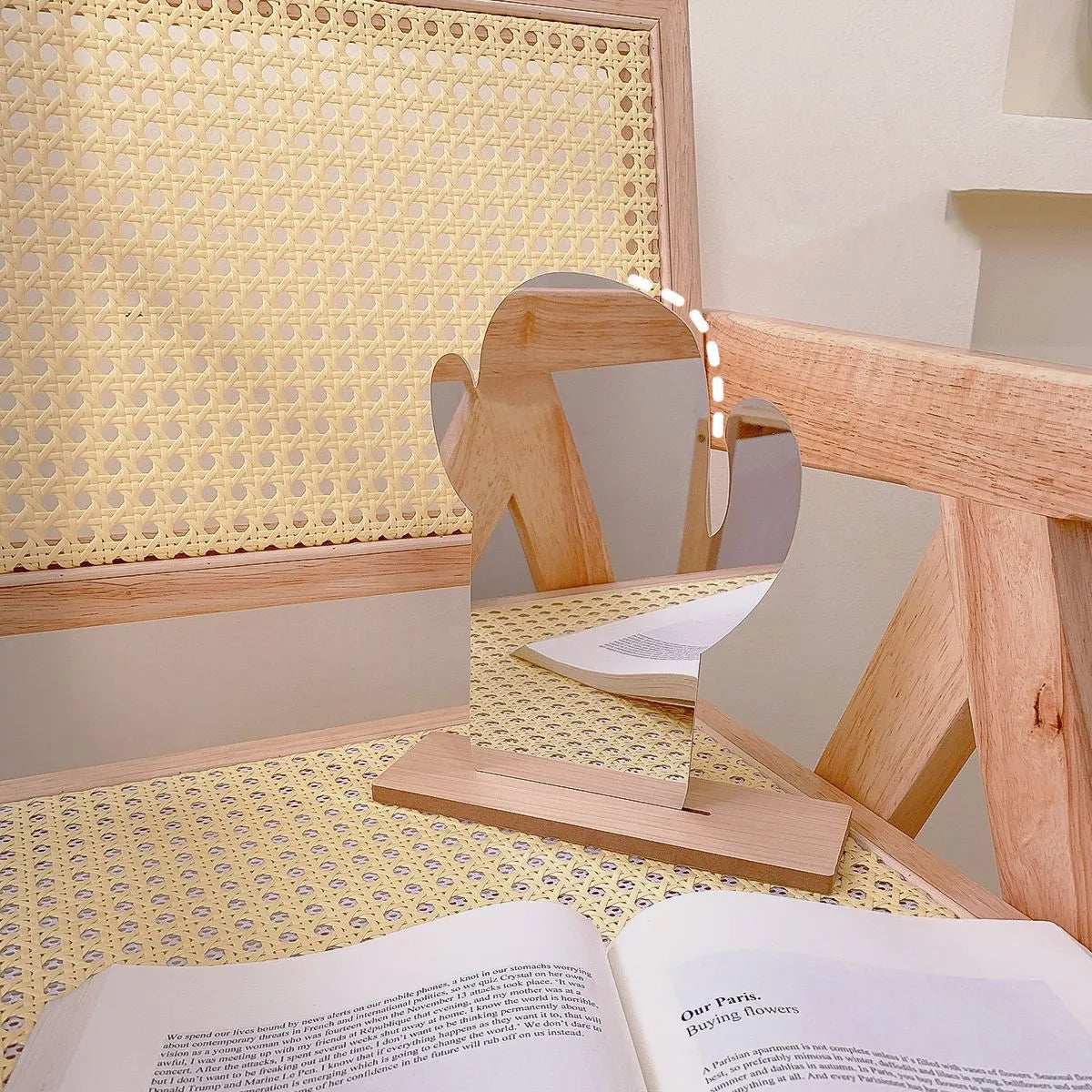 Whimsical Resin Desk Mirror