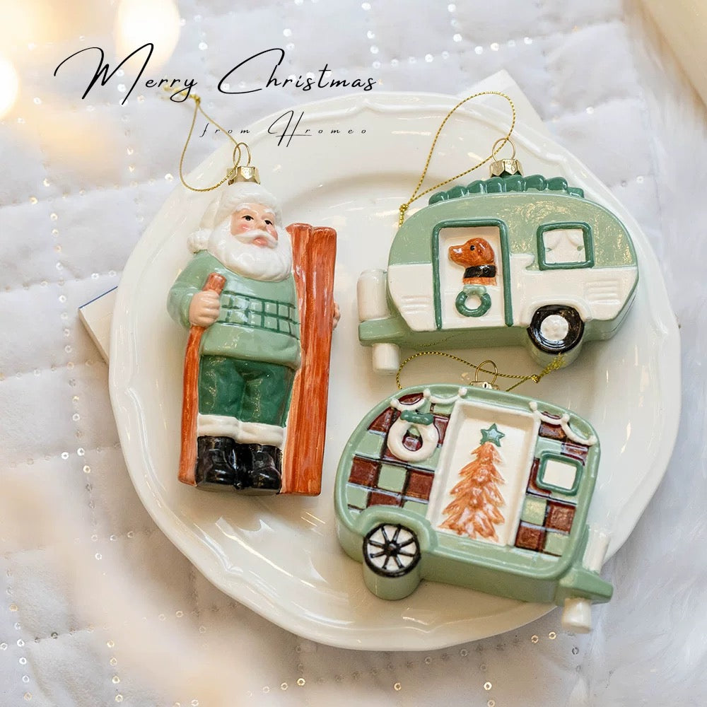 Whimsical Green Christmas Ornaments