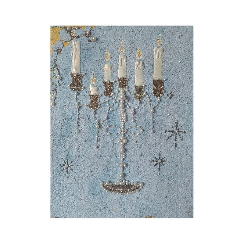 Blue Candle Canvas Wall Art