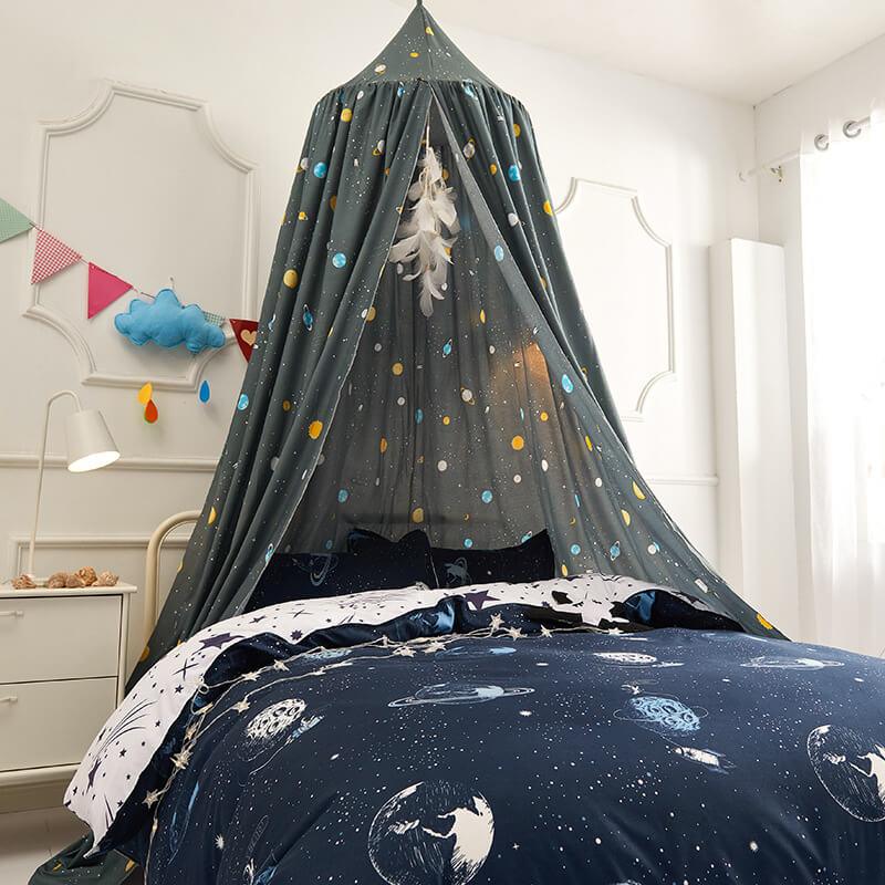 Space World Kids Bed Canopy – Blackout Star Design Style D