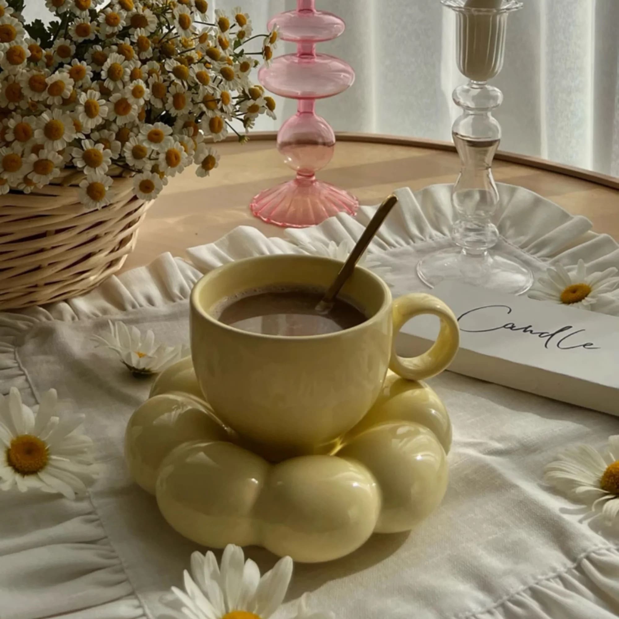 Iridescent Ceramic Mug Set Yellow