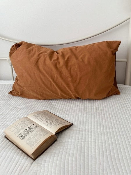 Terracotta Plaid Pillowcase