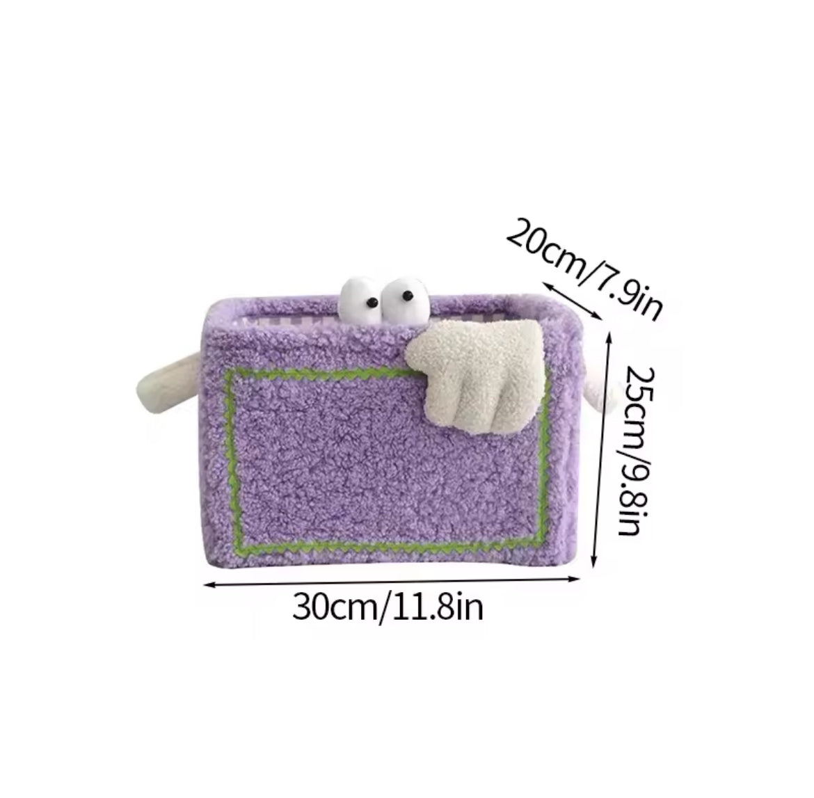 Cartoon Storage Basket Purple S 30 x 25 x 20 cm (11.8 x 9.8 x 7.9 in)
