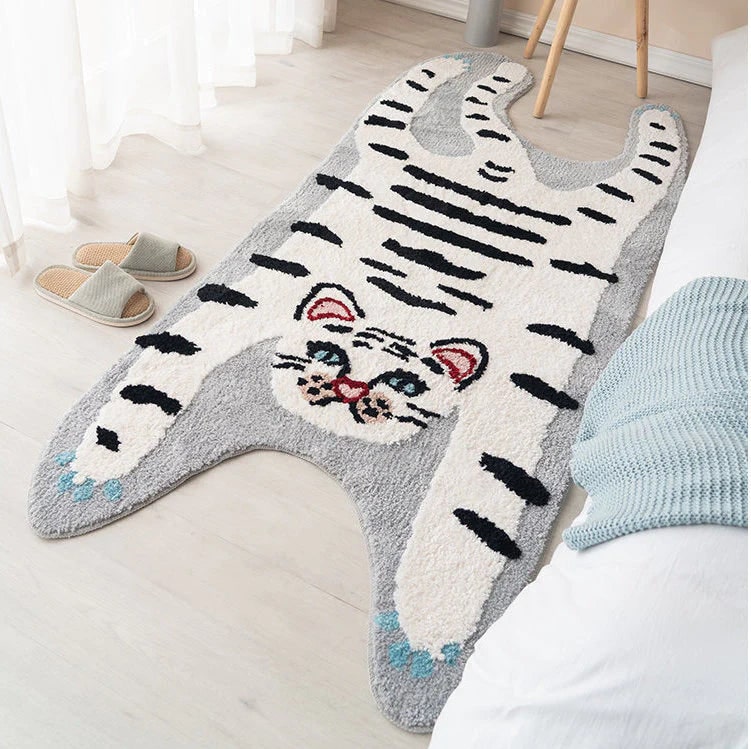 Tiger Rug White