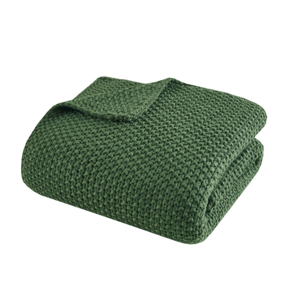 Bree Knit Throw 50x60" Green