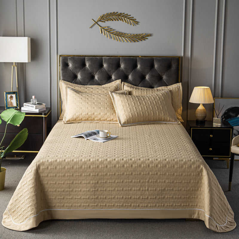 3-Piece Quilted Bedspread Beige