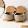 Ceramic Spice Jar with Bamboo Lid