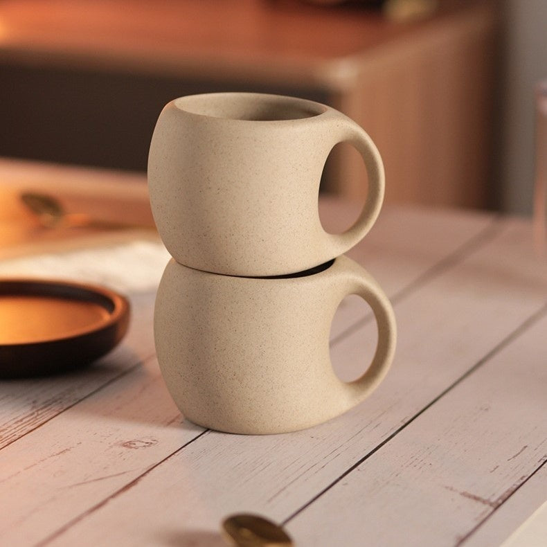 Ceramic Coffee Mug with Saucer & Spoon - Espresso Cup Set