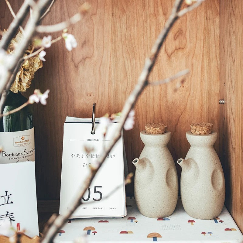 Nara Ceramic Jar & Oil Pot Set