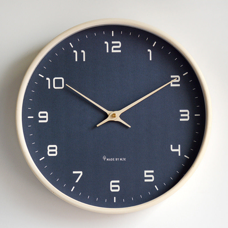 Modern Wooden Wall Clock Navy